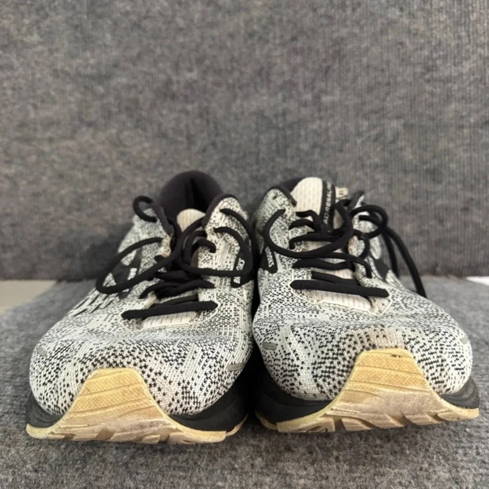 Brooks Adrenaline GTS 21 Mens Running Shoes Black White Knit 1103491D020 Size 14